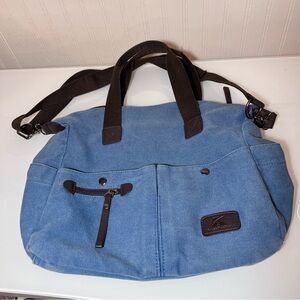 Classic Fashion Blue Canvas Messenger Tote Bag Crossbody unisex